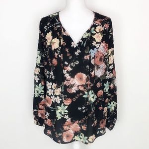 NWOT Pleione Floral Print Blouse